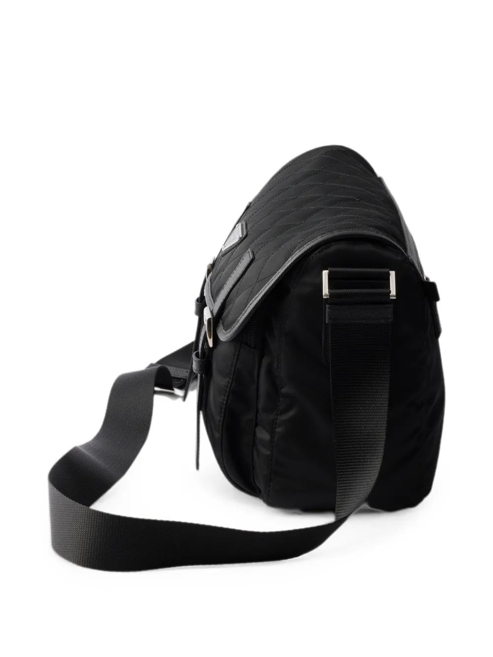 Prada Schoudertas met Triangle-logo Zwart