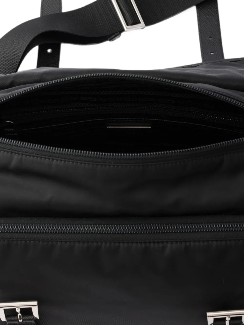 Prada Schoudertas met Triangle-logo Zwart