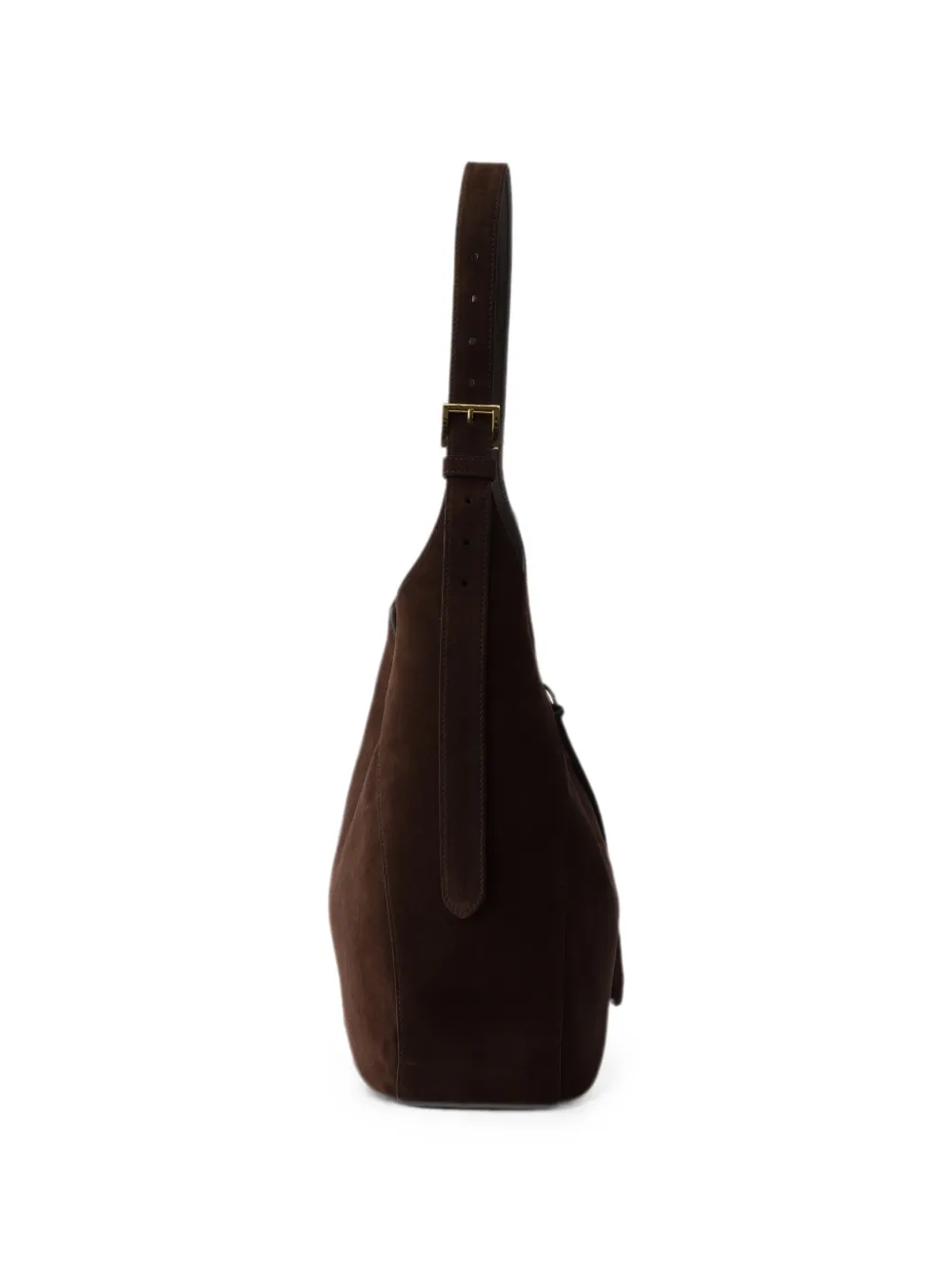 Prada Grote suède shopper Bruin
