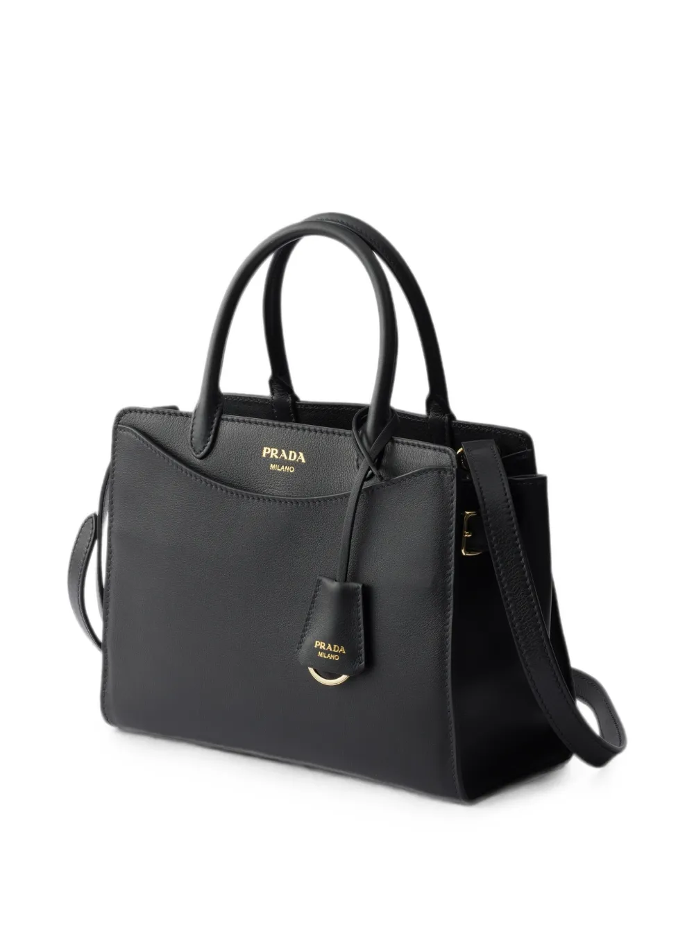 Prada Medium Prelude leren handtas Zwart