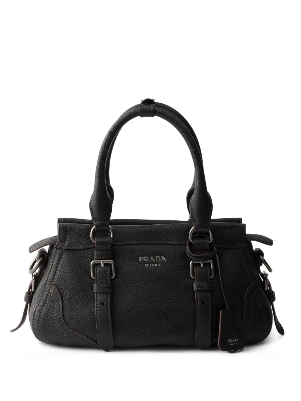 Prada large leather tote bag - Black