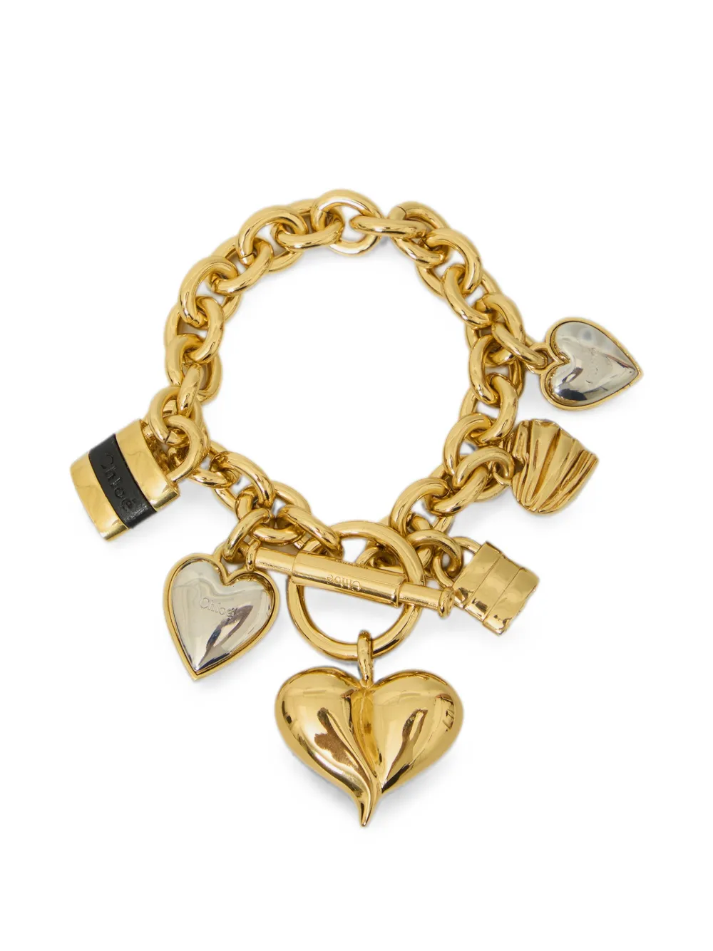 Chloé Paddington heart-charm bracelet - Oro