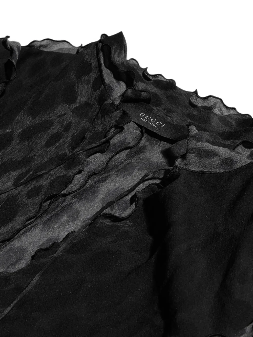 Gucci Shirt met luipaardprint Zwart