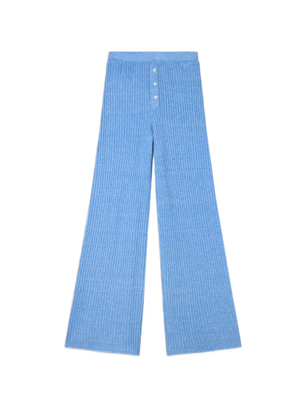 Guest In Residence ribbed-knit button-front trousers - Blue
