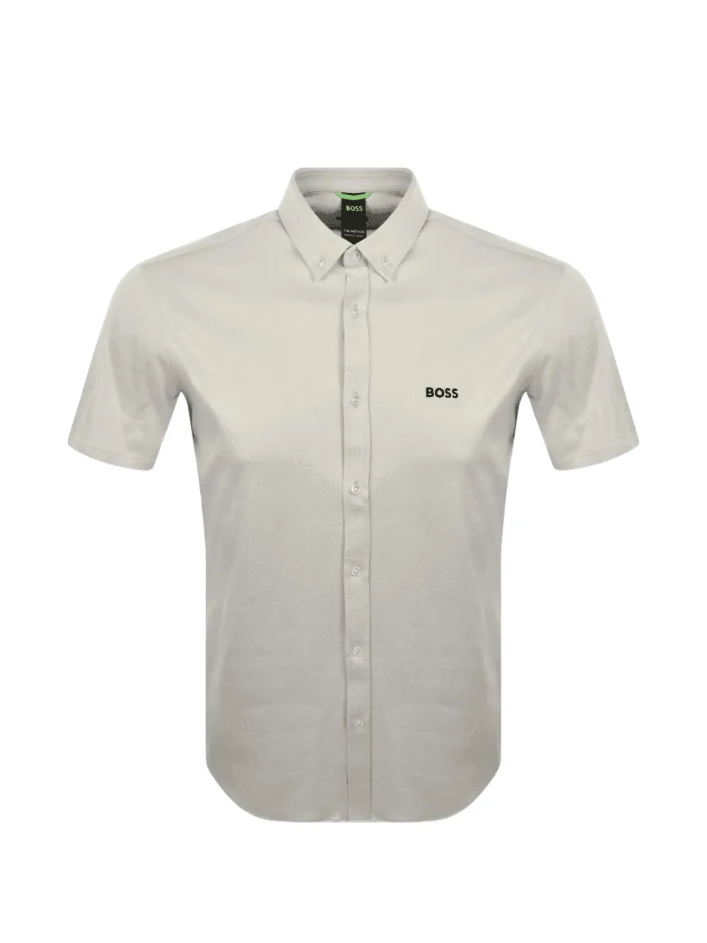 BOSS Motion logo-print button-down shirt - Toni neutri