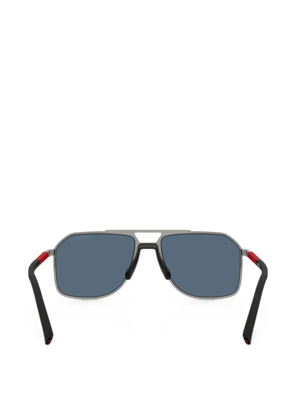 Prada Eyewear Zonnebril met geometrisch montuur en dubbele neusbrug Grijs