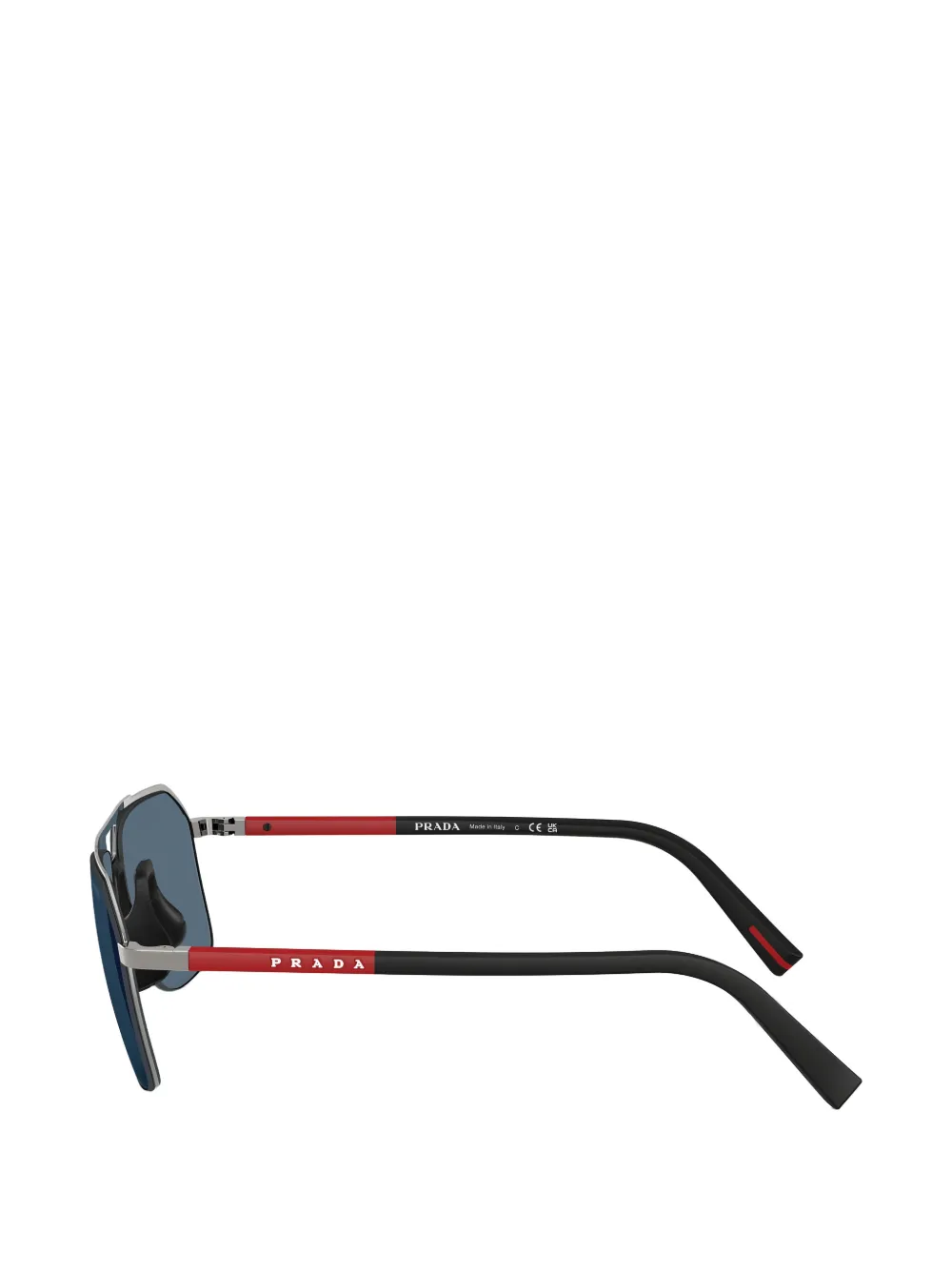 Prada Eyewear Zonnebril met geometrisch montuur en dubbele neusbrug Grijs