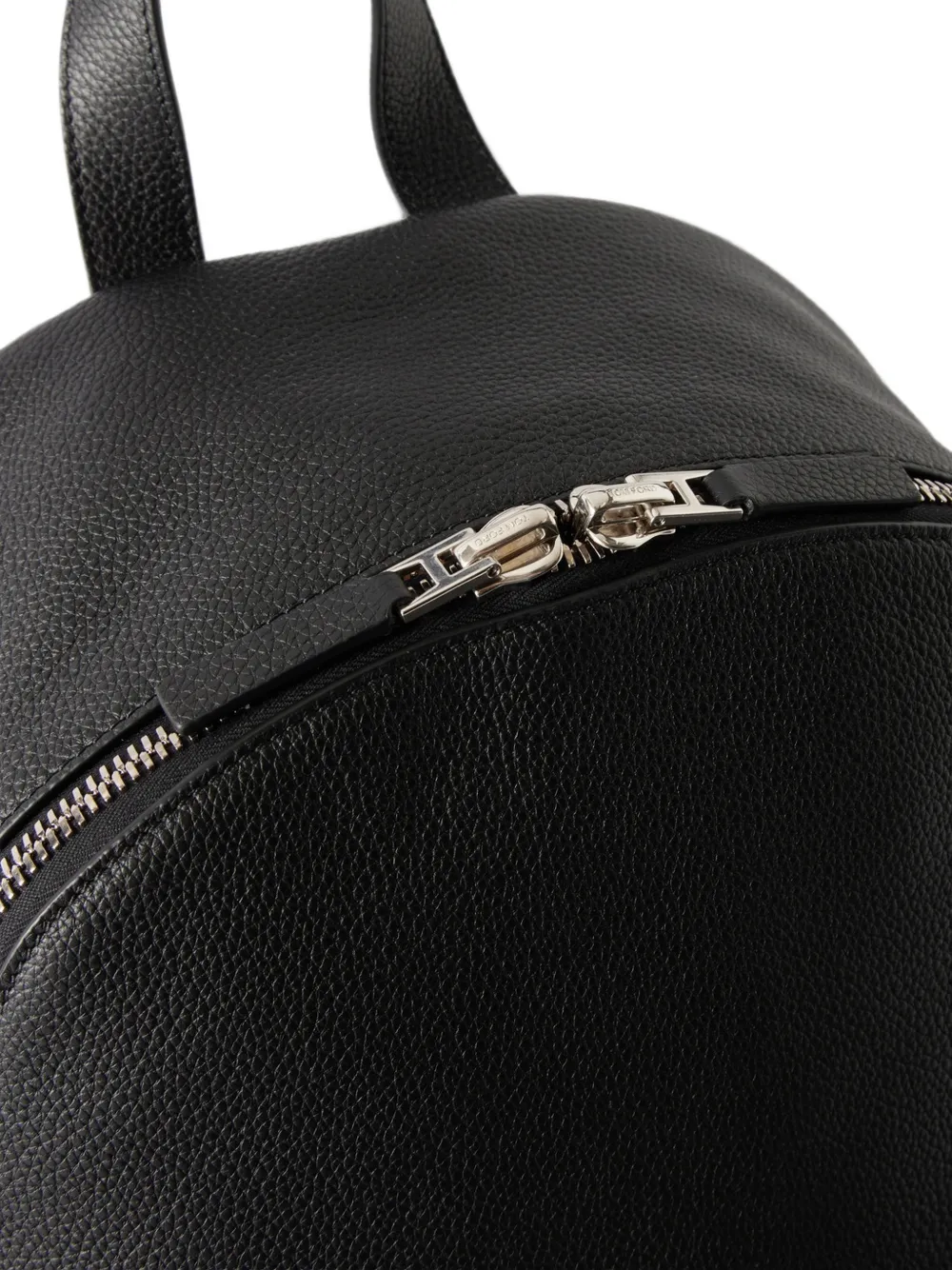 TOM FORD Rugzak van bewerkt leer met logo-print Zwart