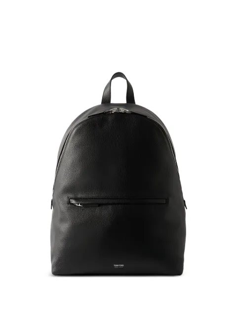 TOM FORD logo-print grained-leather backpack