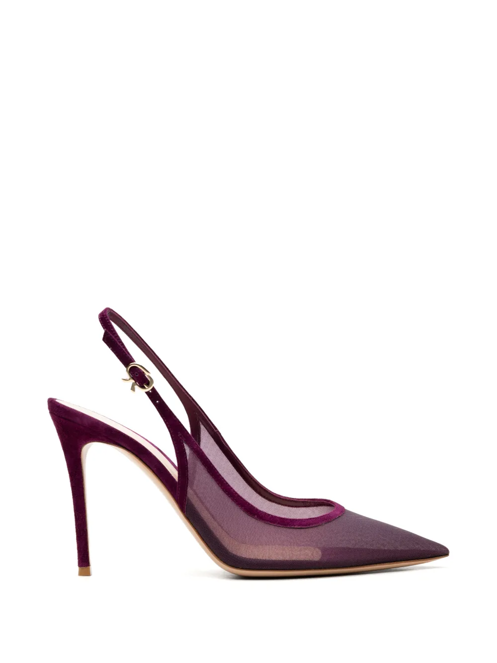 Gianvito Rossi Slingback pumps met mesh Paars