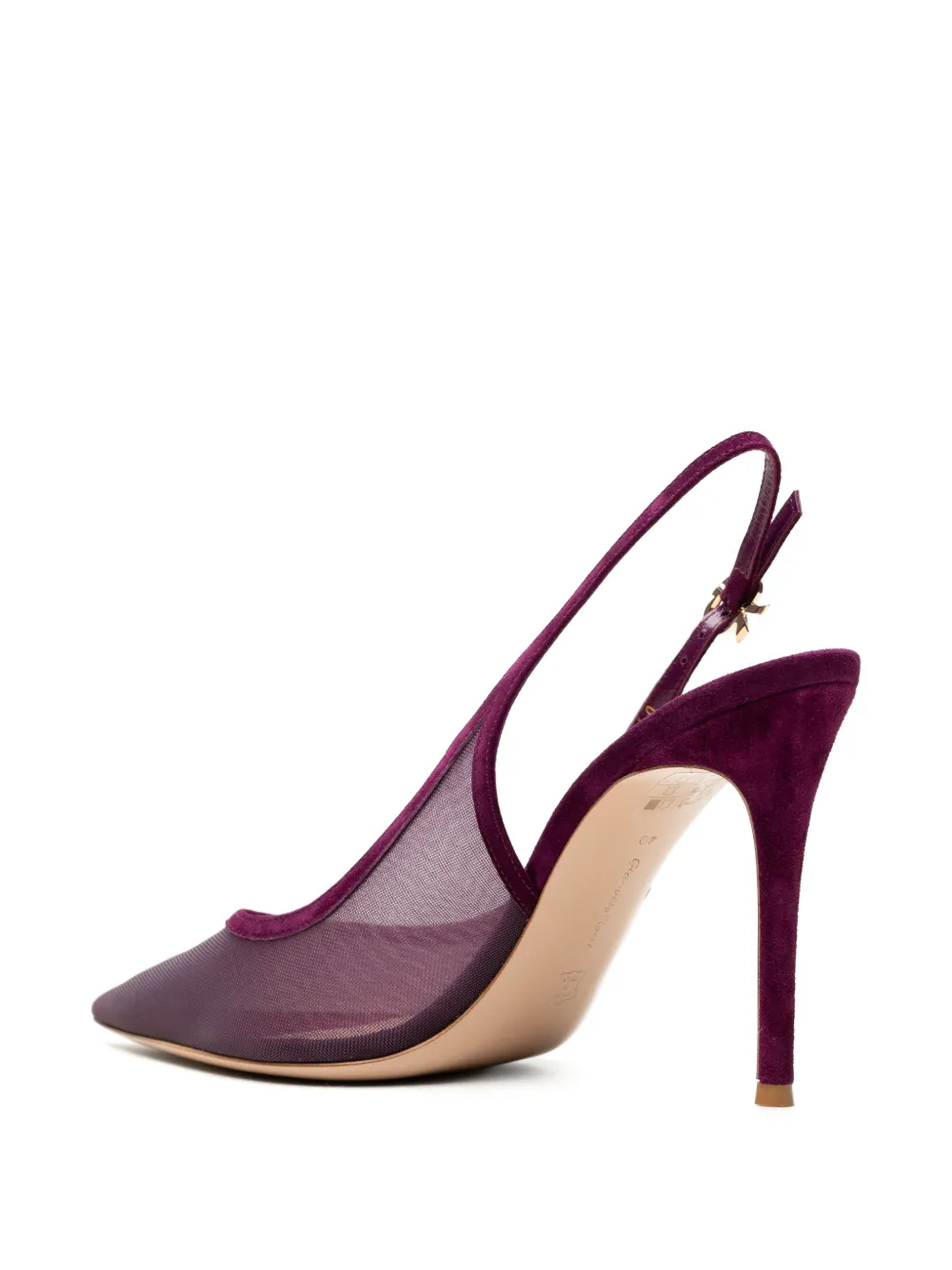 Gianvito Rossi Slingback pumps met mesh Paars