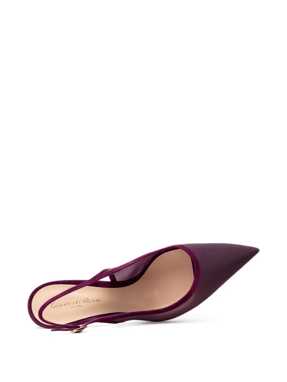 Gianvito Rossi Slingback pumps met mesh Paars
