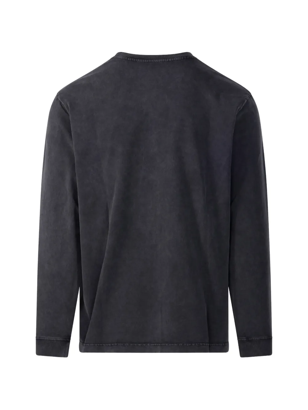 Maison Kitsuné T-shirt met patch en lange mouwen Zwart