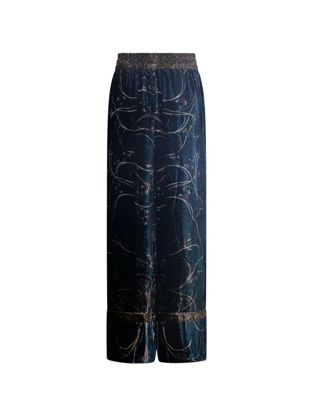 Pierre-Louis Mascia Broek met bloemenprint Blauw