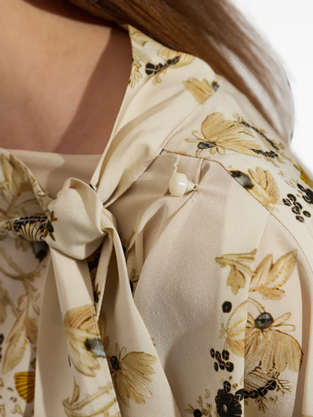 ISABEL MARANT Fedry printed silk blouse Beige