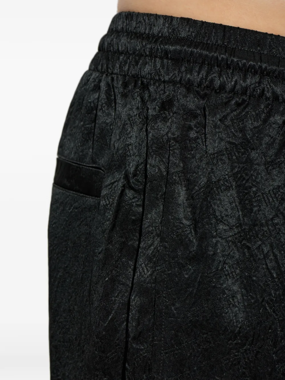 Diesel Broek met elastische tailleband en logo-jacquard Zwart