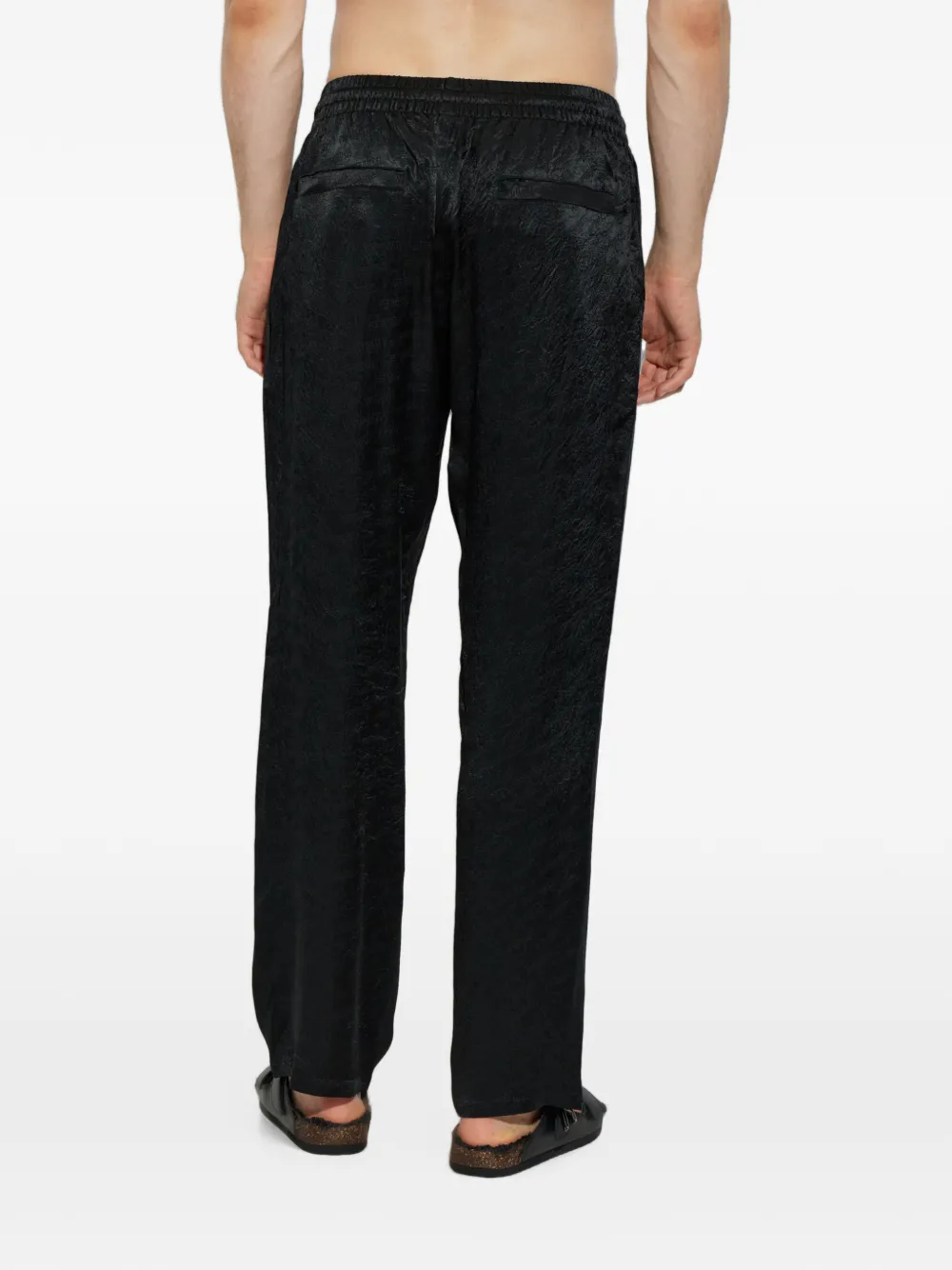 Diesel Broek met elastische tailleband en logo-jacquard Zwart