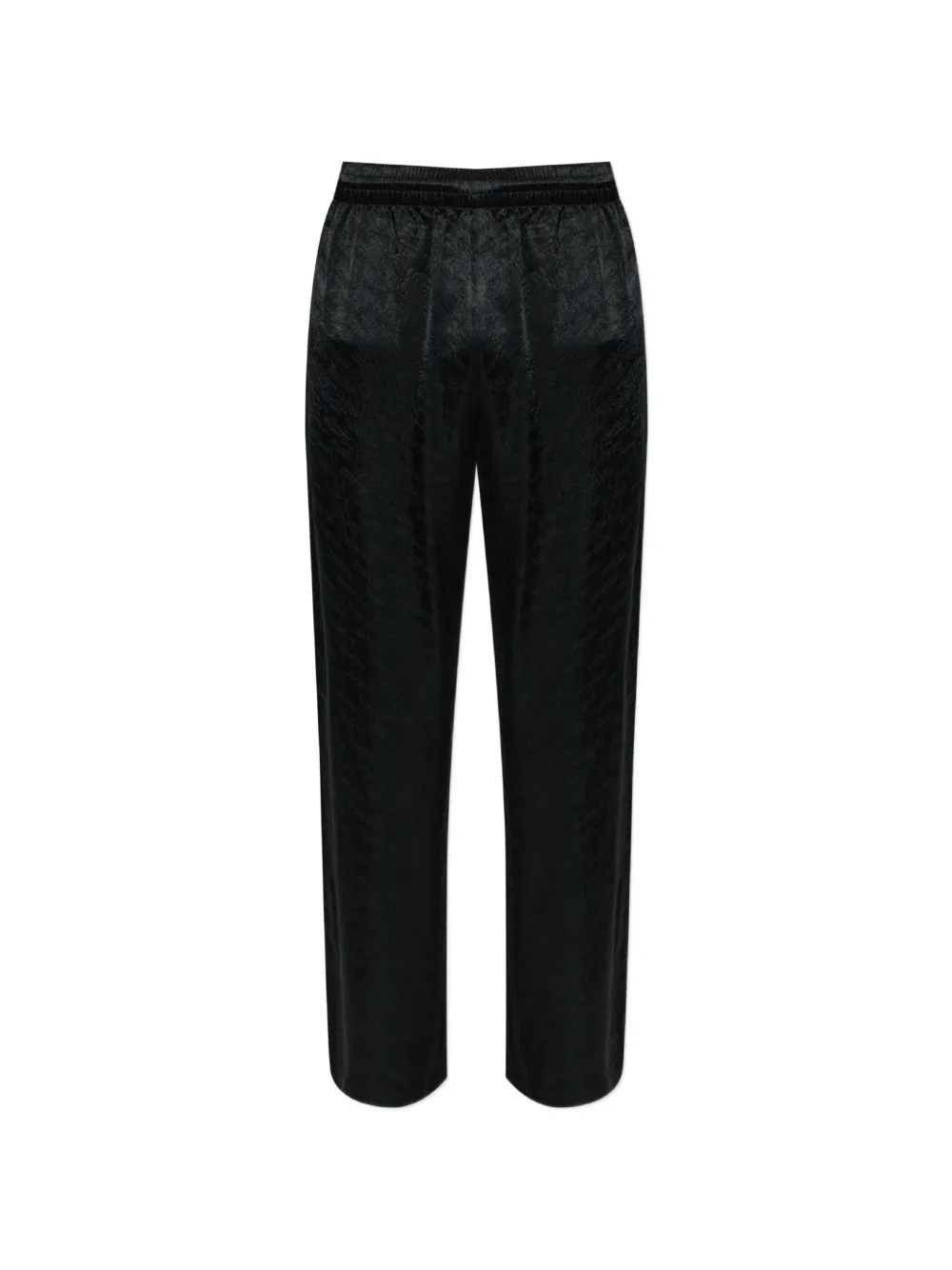 Diesel Logo-jacquard Elasticated-waistband Trousers In Black