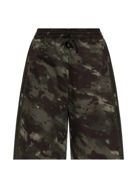 adidas camouflage-print logo-embroidered shorts