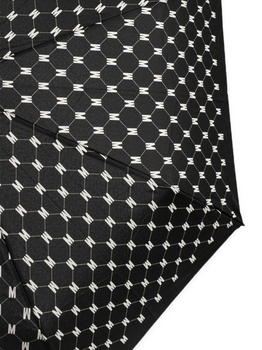 Moschino Opvouwbare paraplu met monogram Zwart
