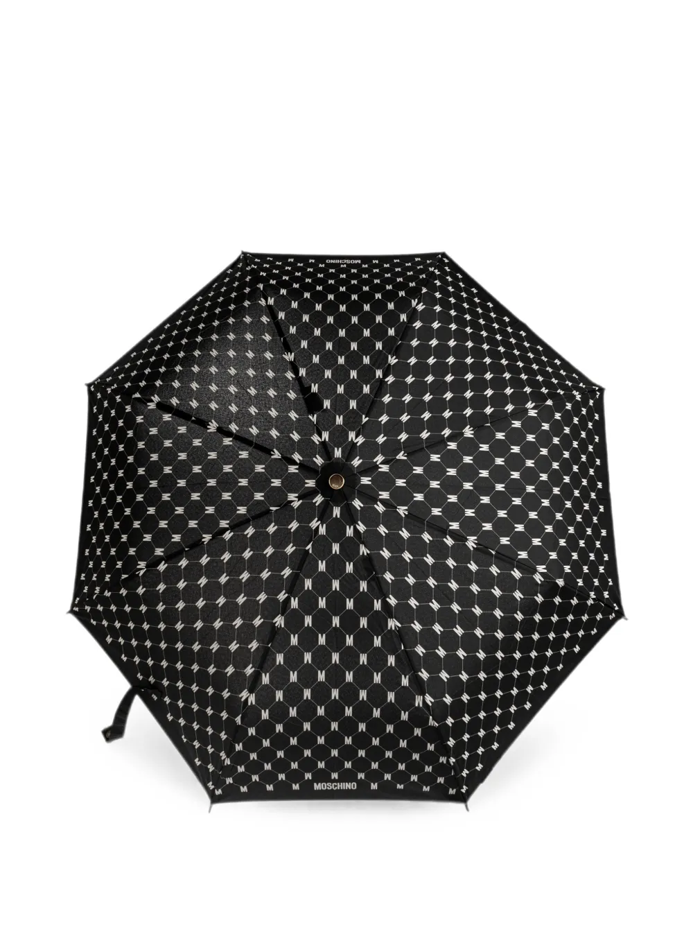 Moschino monogram folding umbrella | negro | Image 1