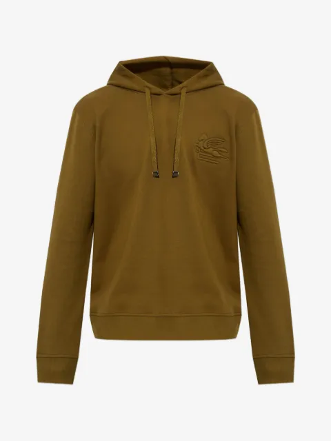 ETRO Pegaso-embroidered drawstring hoodie