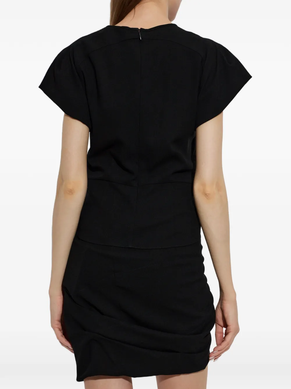 ISABEL MARANT Tullya gathered top Zwart
