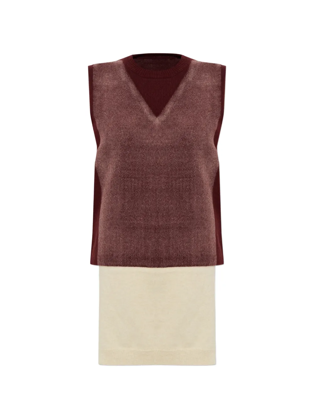 Maison Margiela layered-effect knitted vest - Viola