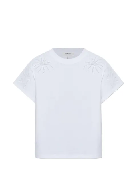 rag & bone camiseta con ribete calado