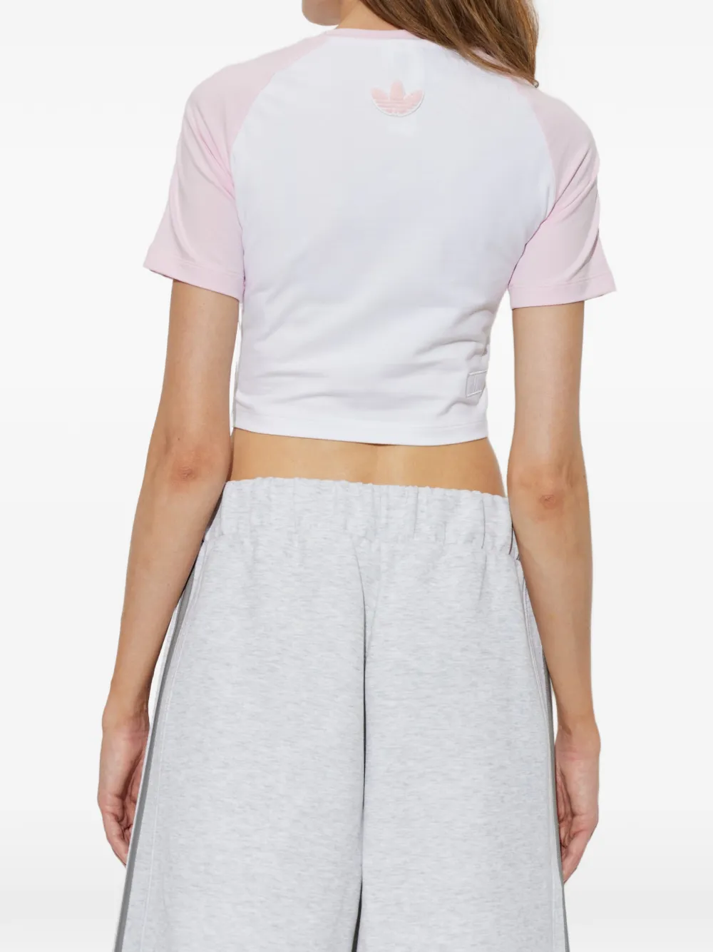 adidas Care Bears patch cropped T-shirt Wit