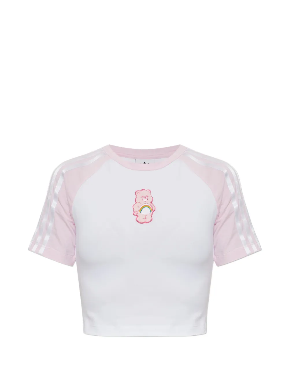 adidas Care Bears patch cropped T-shirt Wit