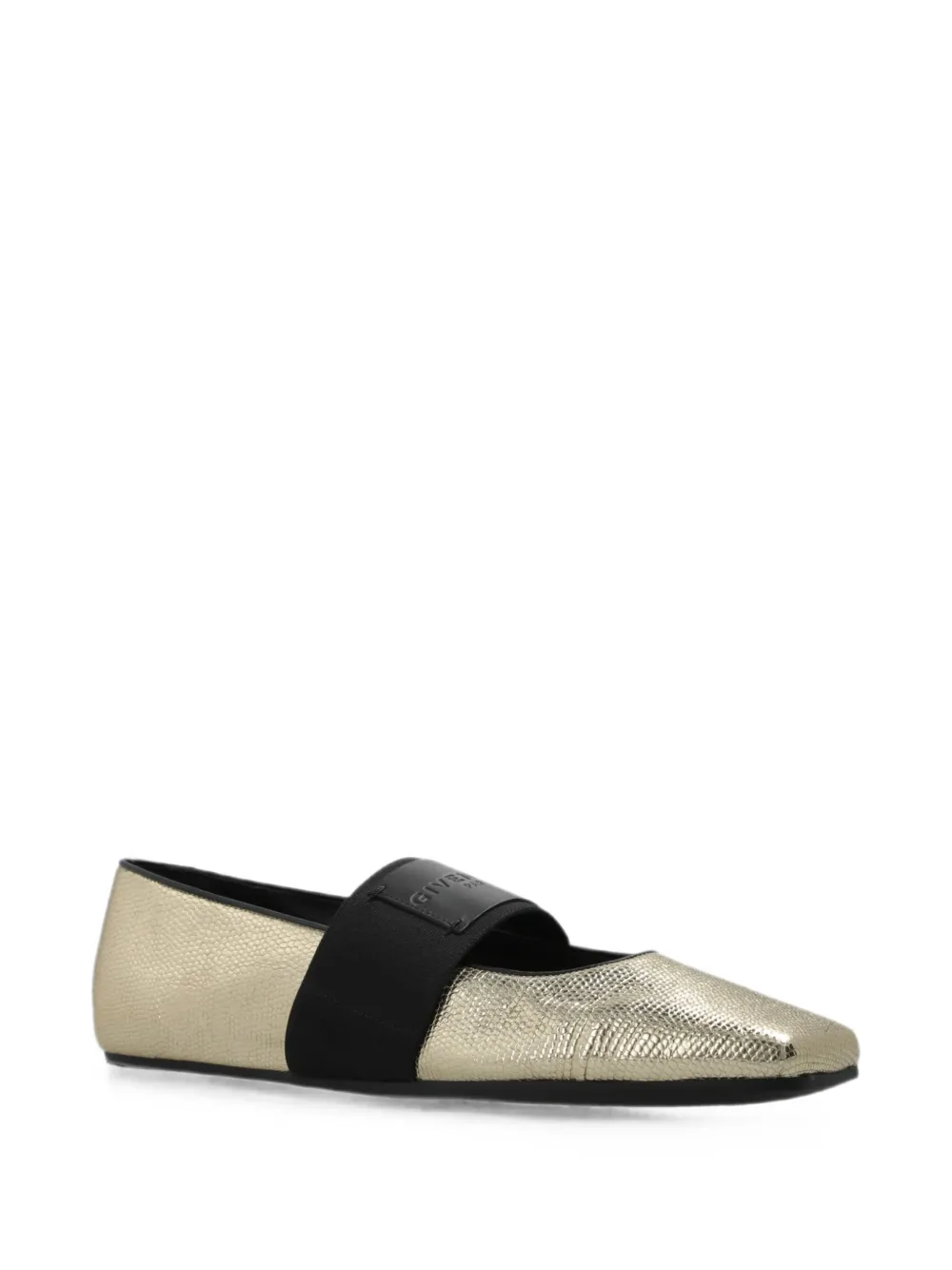 Givenchy Sliced metallic leather ballet flats Goud