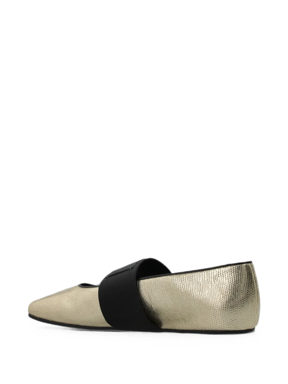 Givenchy Sliced metallic leather ballet flats Goud