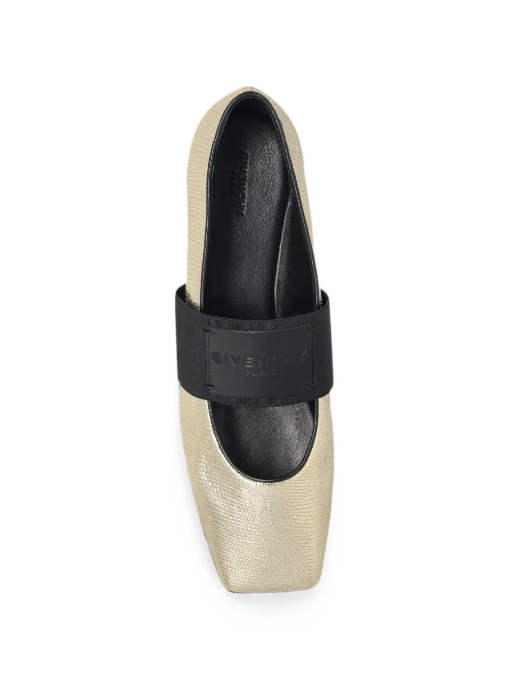 Givenchy Sliced metallic leather ballet flats Goud