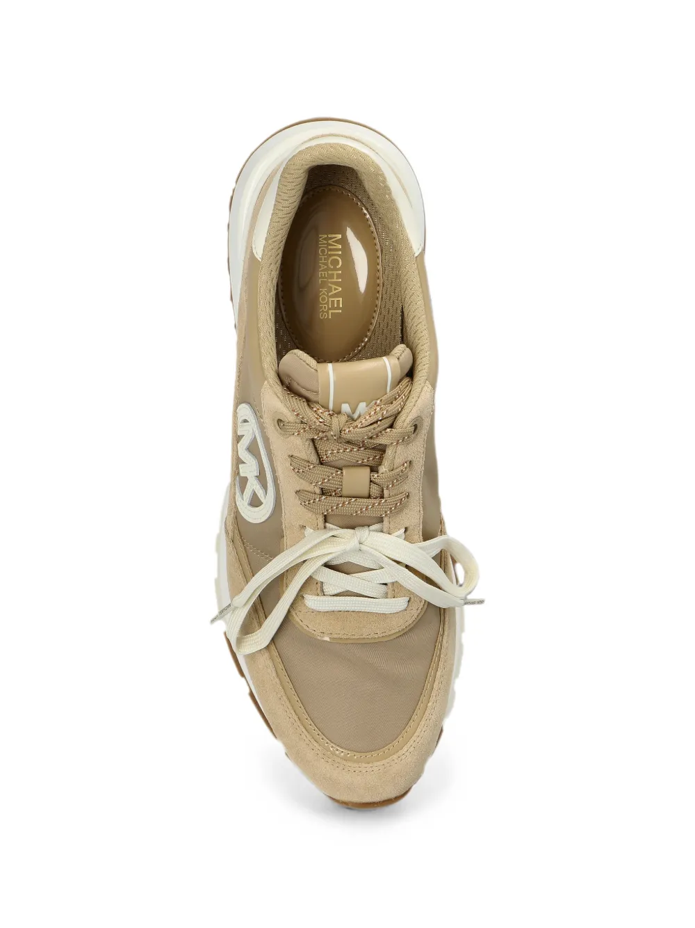 Michael Kors Nova logo-patch sneakers Beige