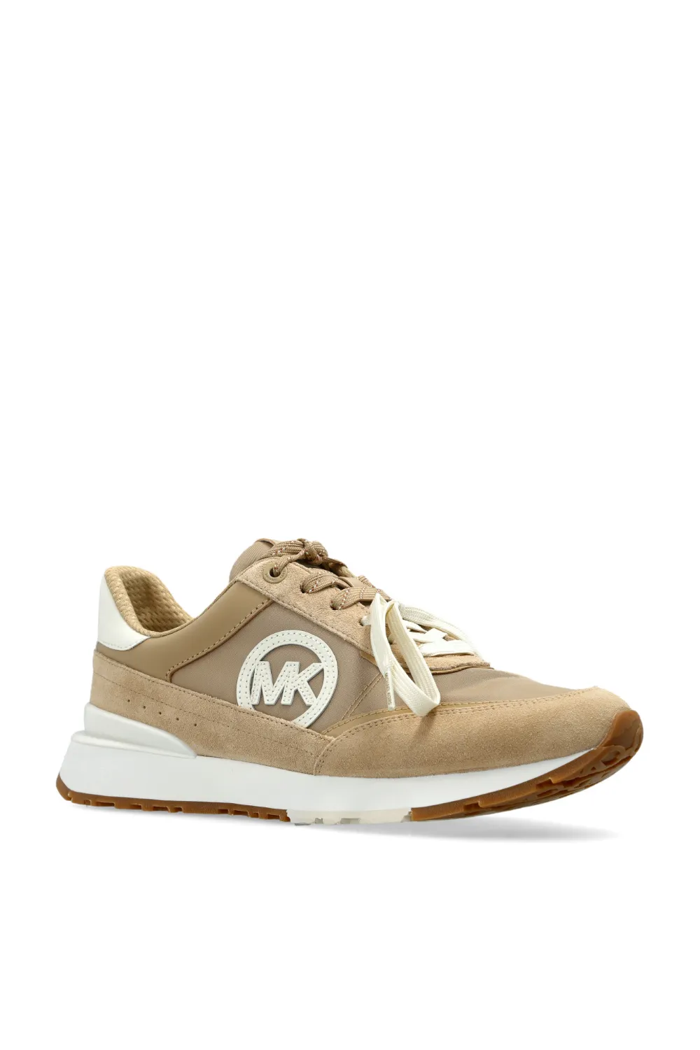Michael Kors Nova logo-patch sneakers Beige