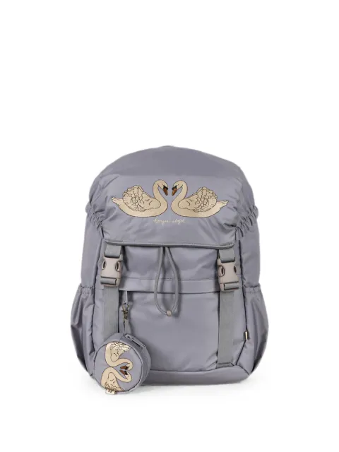 Konges Sløjd swan-embroidered Clover backpack