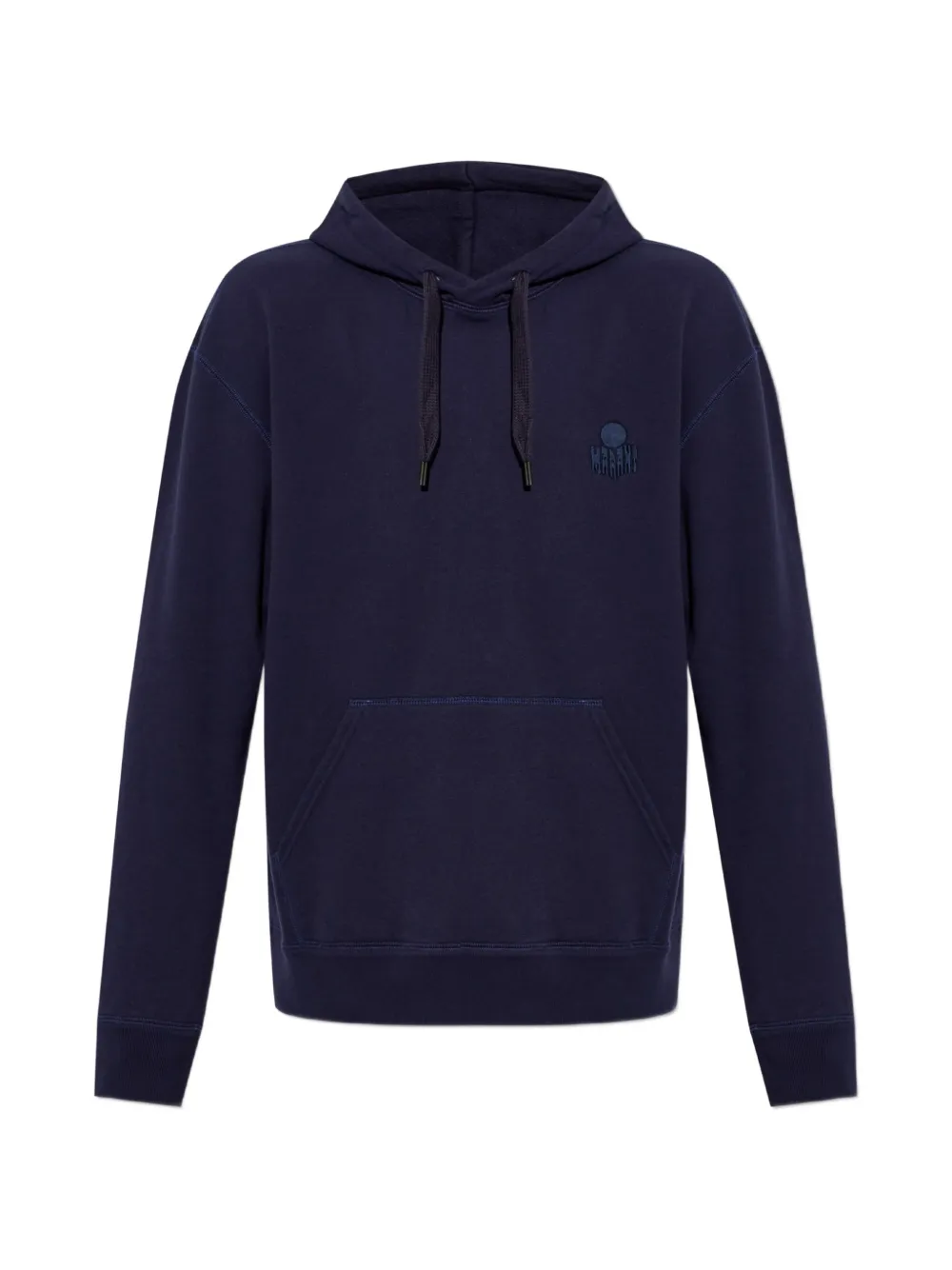 MARANT logo-embroidered hoodie - Blu