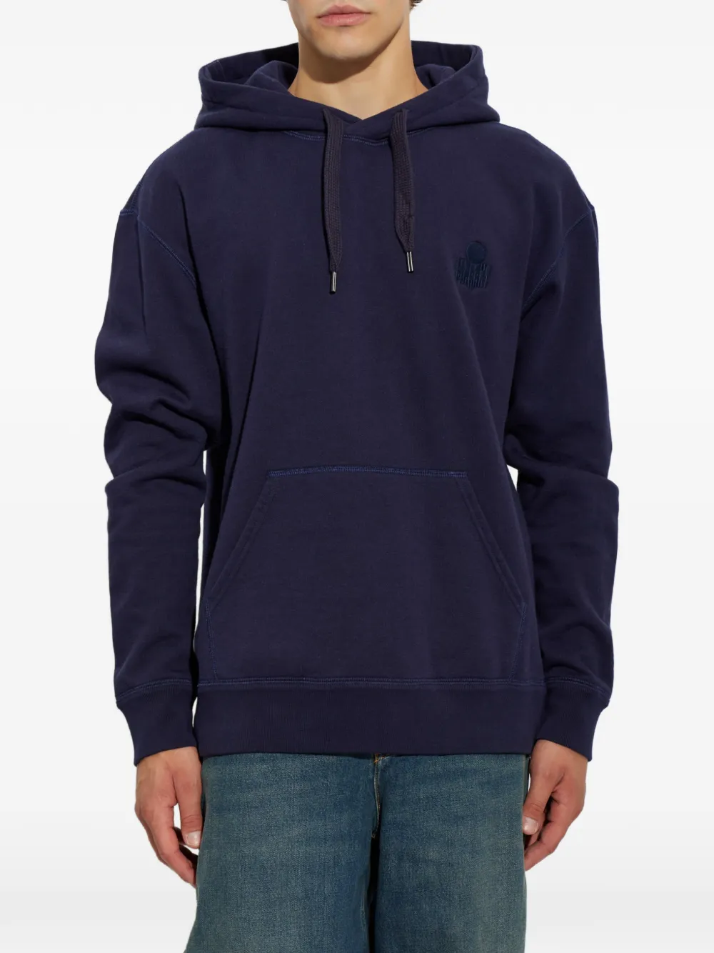 MARANT Hoodie met geborduurd logo Blauw