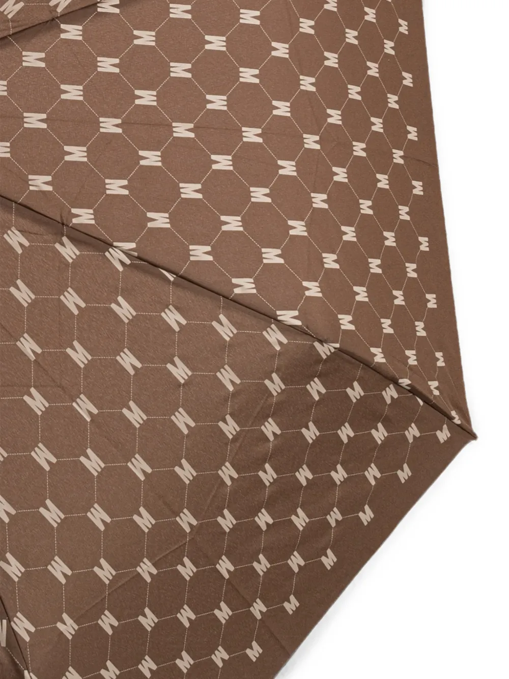 Moschino Opvouwbare paraplu met monogram-print Bruin