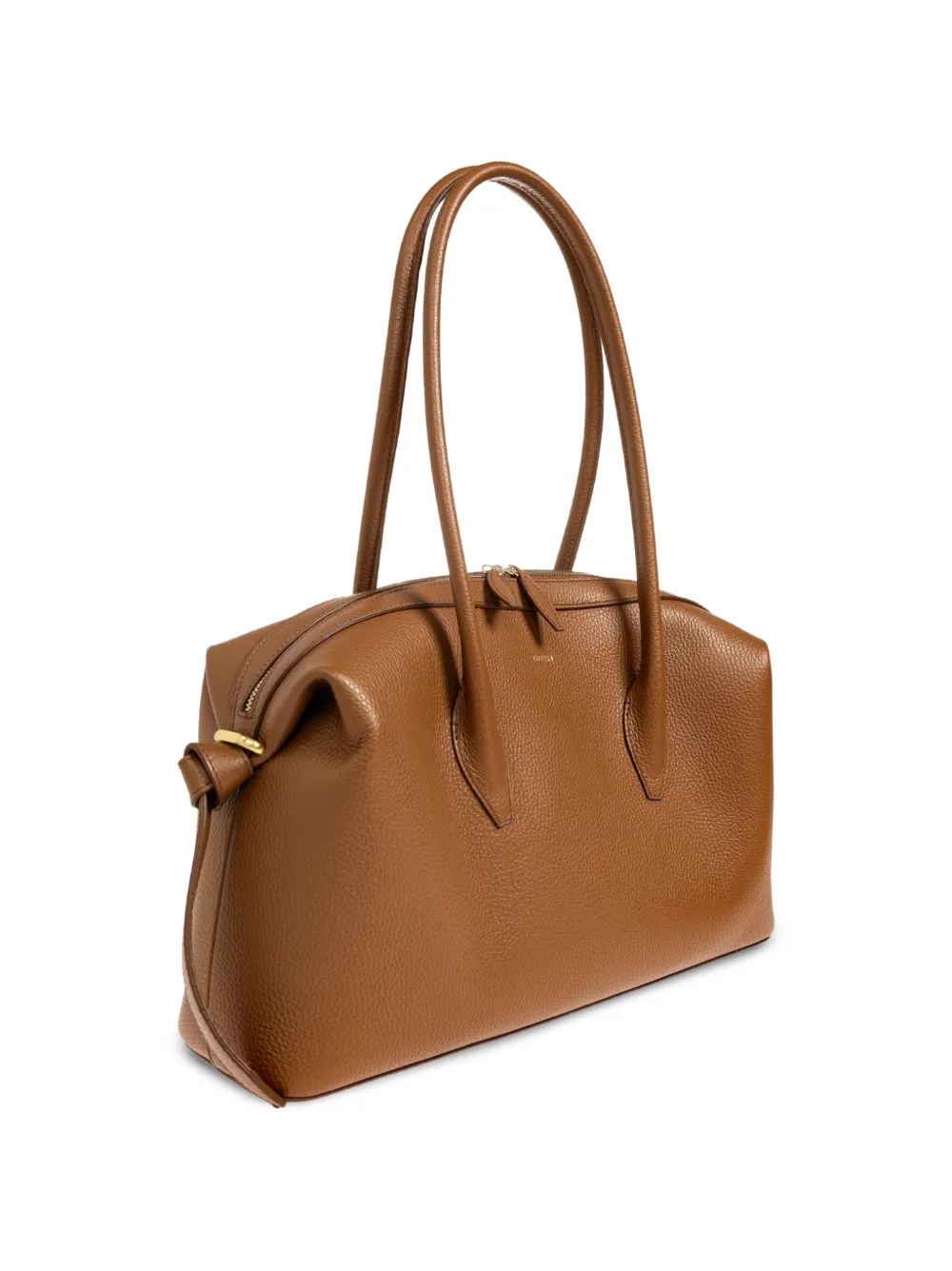 Yuzefi Hazel Brioche Duffle leren shopper Bruin