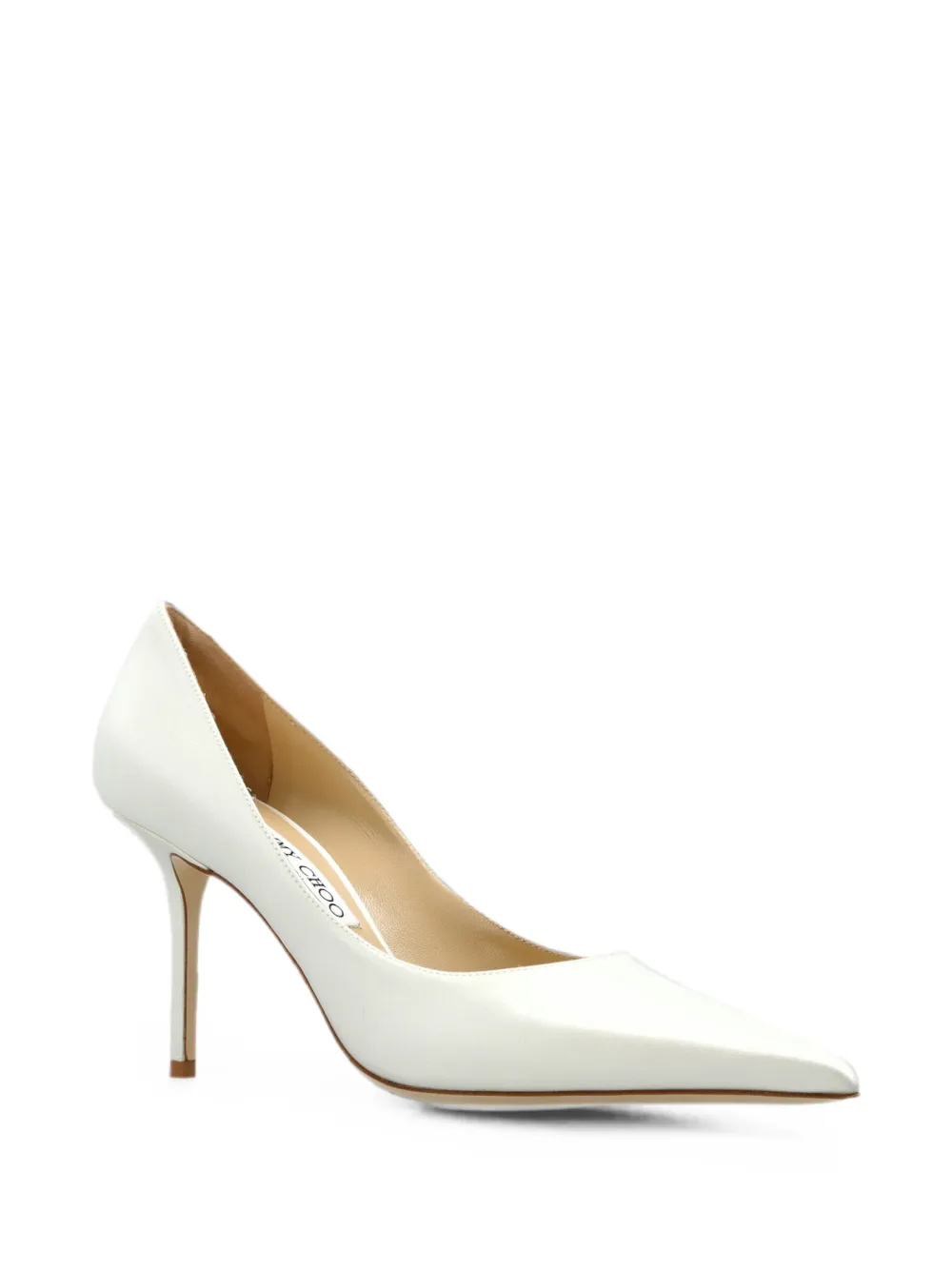 Jimmy Choo Love 85 satin pumps Wit