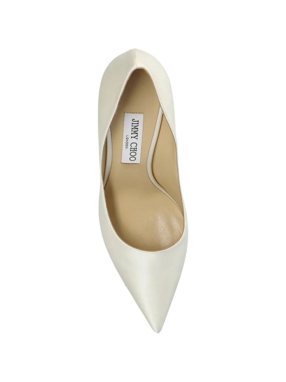 Jimmy Choo Love 85 satin pumps Wit