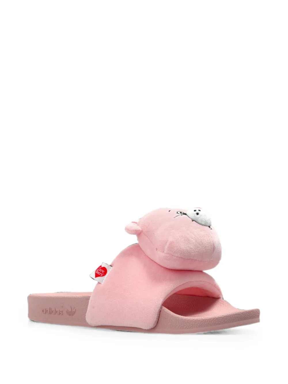 adidas x Care Bears plush slides Roze