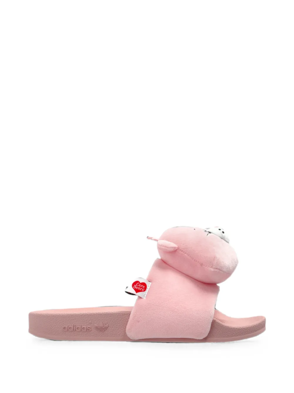 adidas x Care Bears plush slides Roze