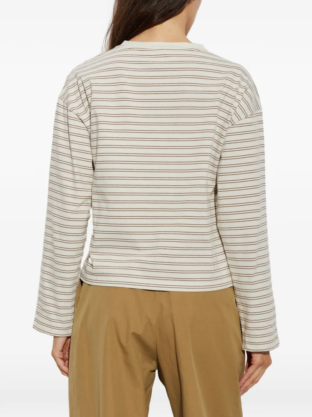 rag & bone Kelly gestreepte top met lange mouwen Beige