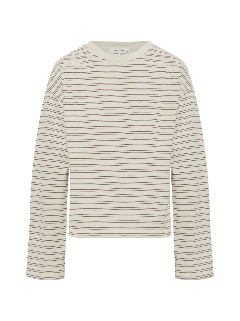 rag & bone Kelly striped long-sleeve top - Nude