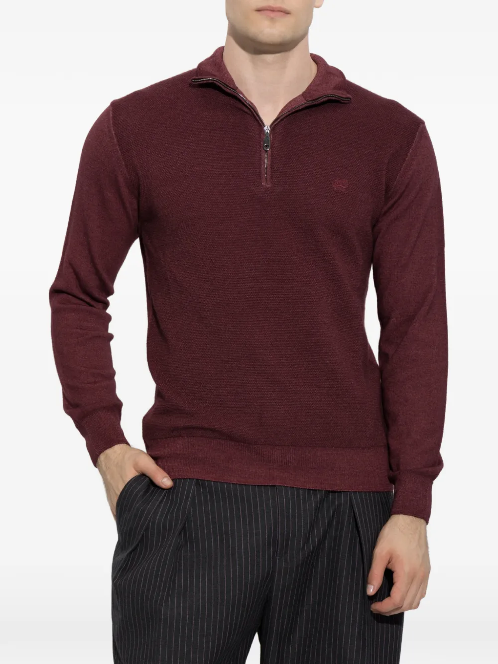 ETRO Wollen trui met rits Rood