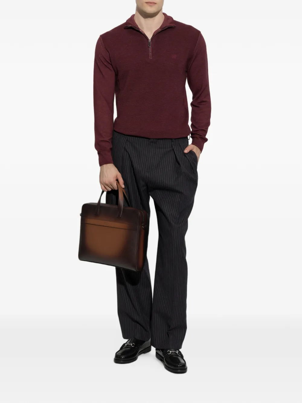 ETRO Wollen trui met rits Rood