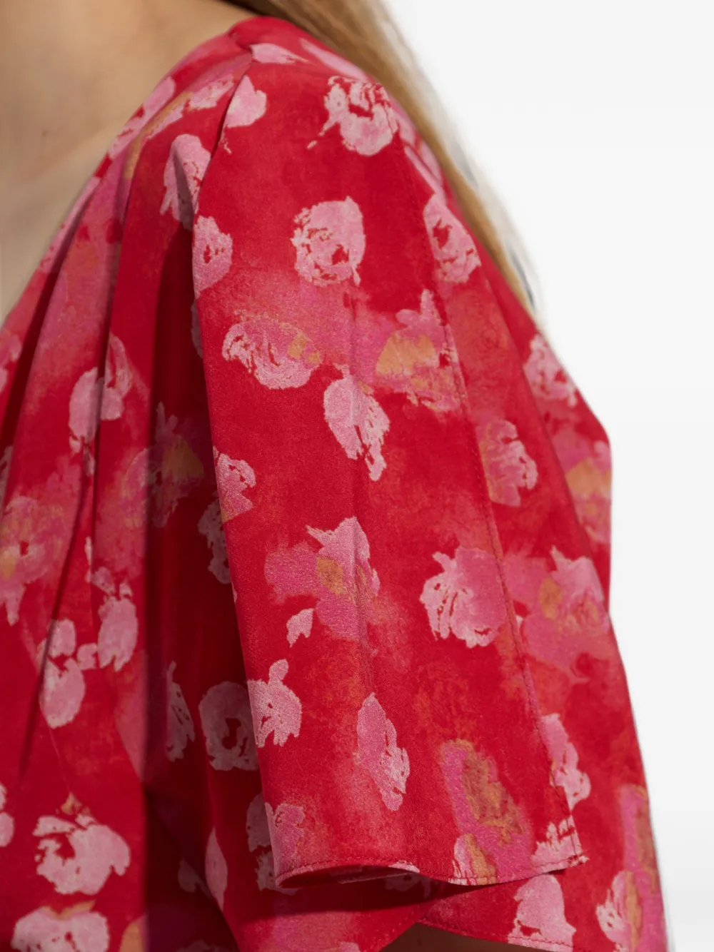 ISABEL MARANT Faljane floral-print blouse Rood